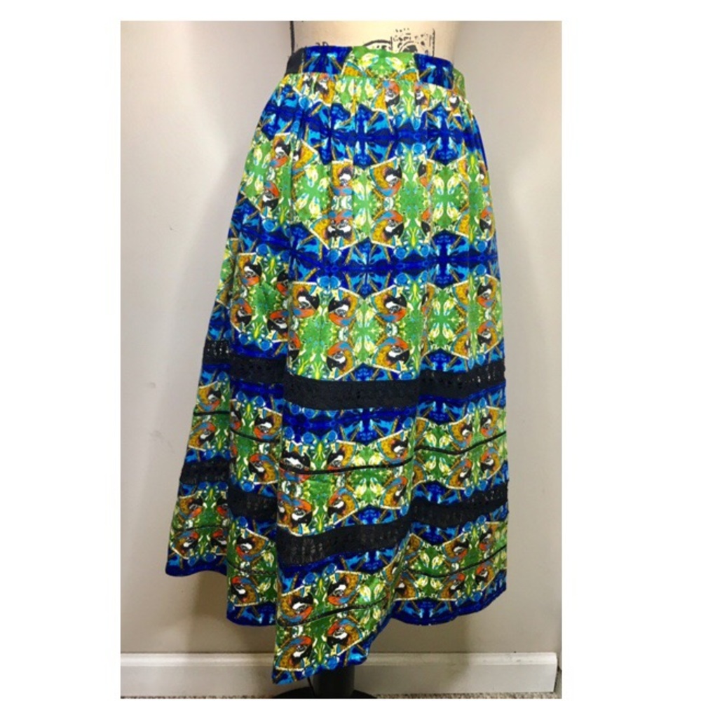 Sam Edelman tropical print midi skirt